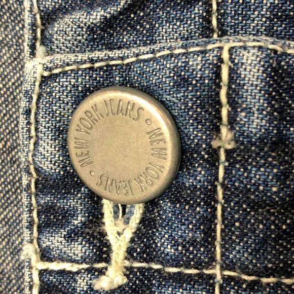 New York Jeans Co Jean Skirt Denim Blue Cargo Womens 12 Midi Above Knee - Picture 5 of 6